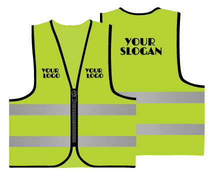 Luminous green reflector jackets and orange reflector jacket